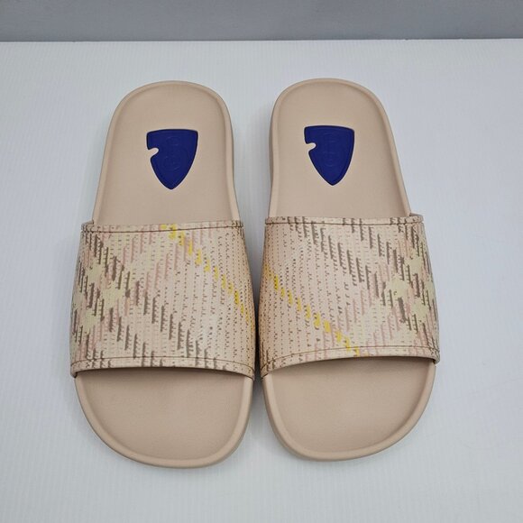 Burberry Dive Check Slide Sandal Womens EU 40 Beige Casual Pool Designer Luxury - Picture 4 of 14